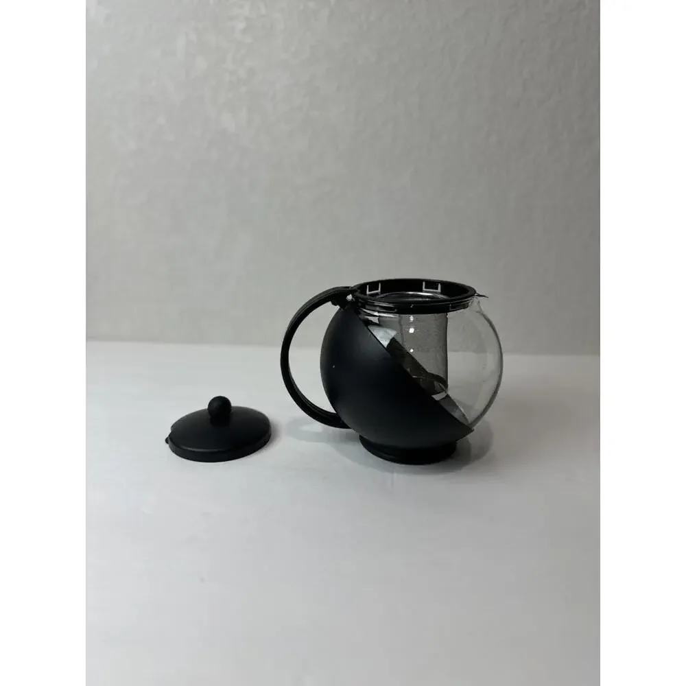 Norpo Eclipse 25 oz. Tempered Glass Tea Pot Infuser with Stainless Steel Basket - Picture 2 of 8